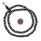 The Bead Chest Silver-Inlaid Black Bone Mala Beads (6mm): Nepal Spacers Buddhist Tibetan Prayer Beads